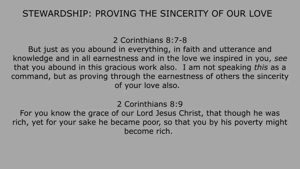 stewardship proving the sincerity of our love 5