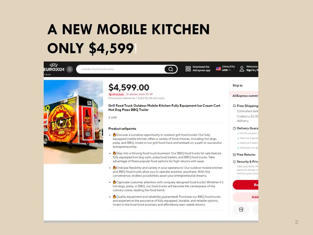 a new mobile kitchen only 4 599