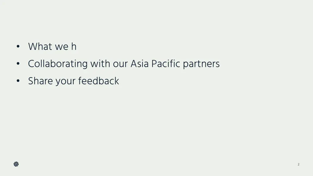 what we h collaborating with our asia pacific