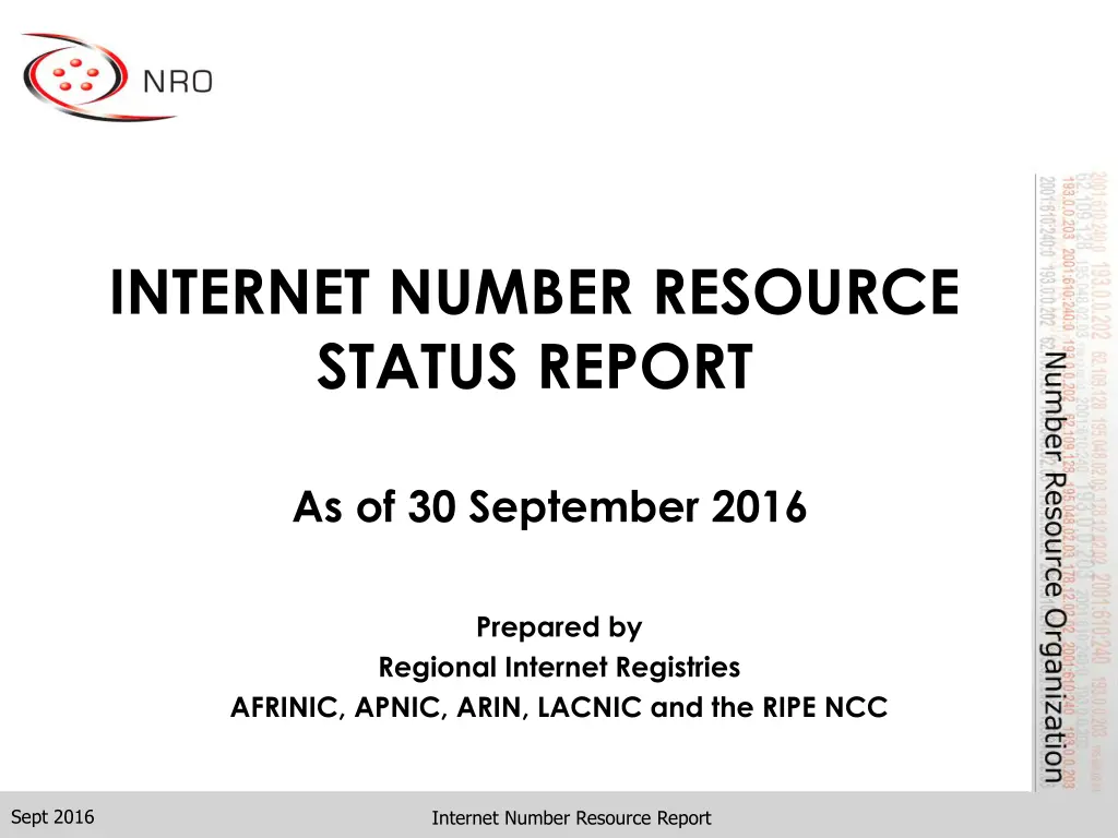 internet number resource status report