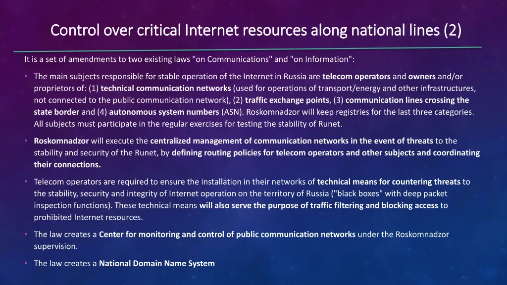 control over critical internet resources along 2