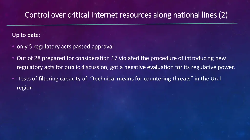 control over critical internet resources along 4