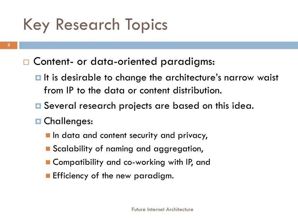 key research topics