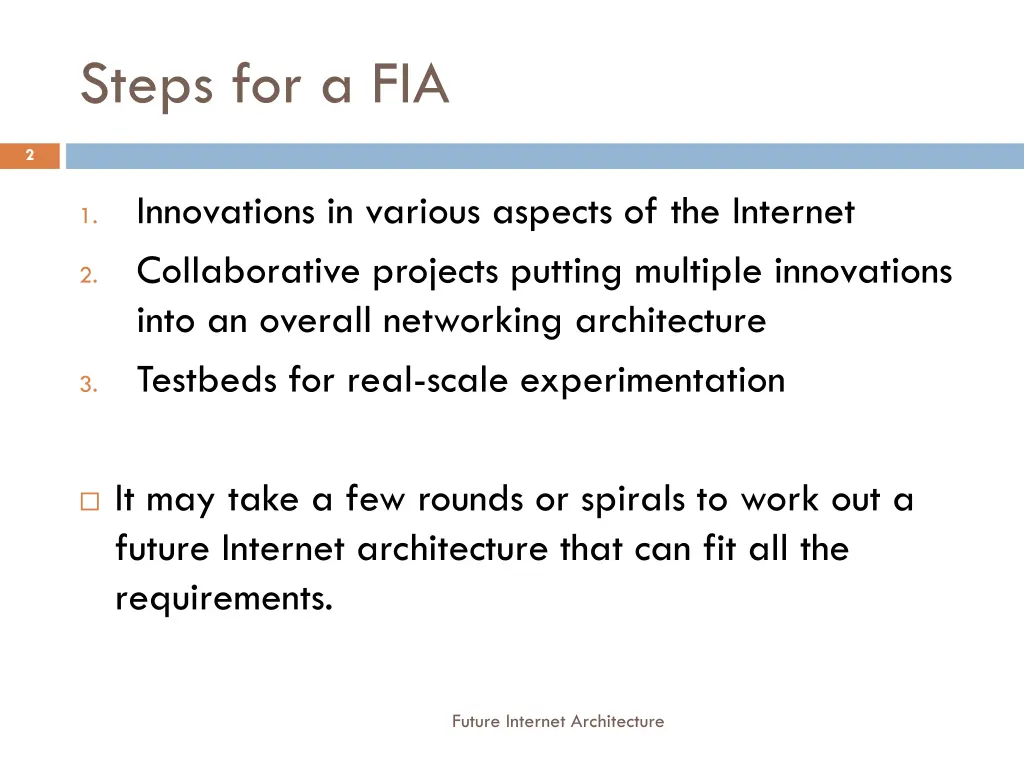 steps for a fia