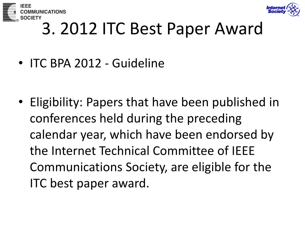 3 2012 itc best paper award 2