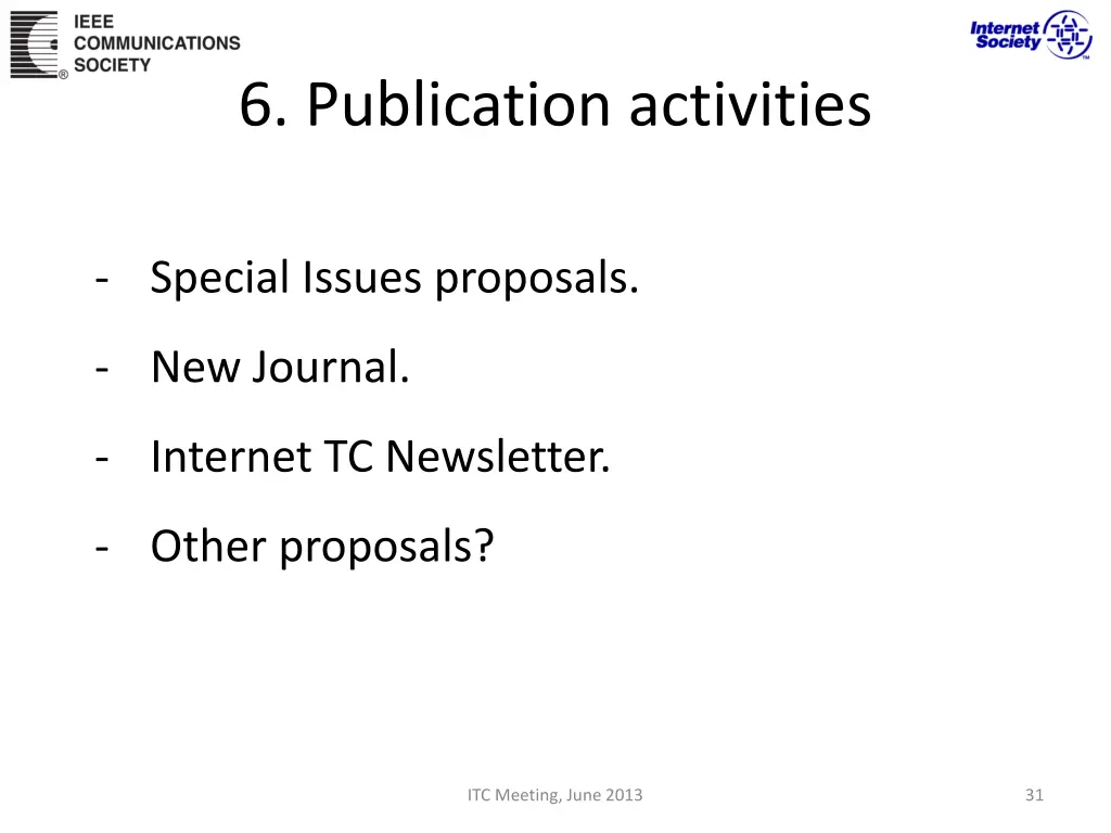 6 publication activities