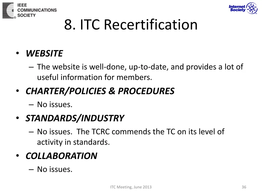 8 itc recertification 2