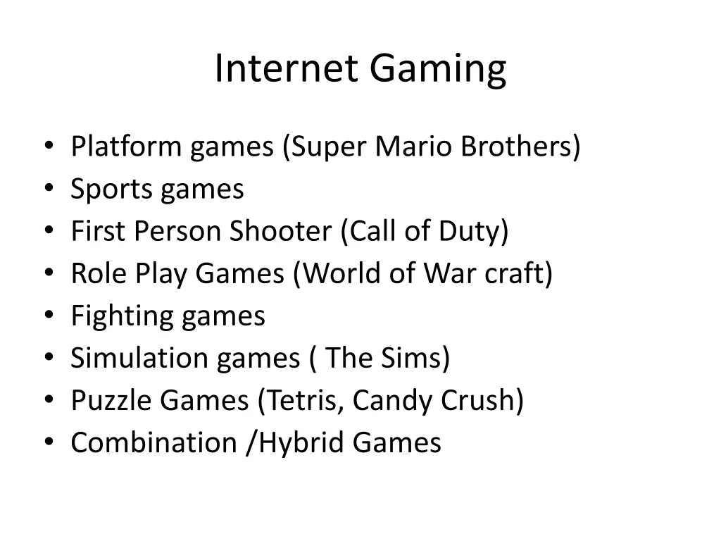 internet gaming