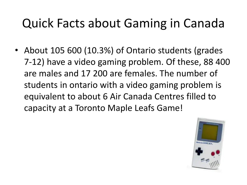 quick facts about gaming in canada 1