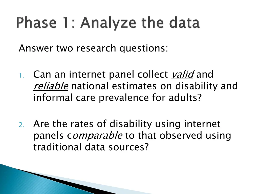 answer two research questions