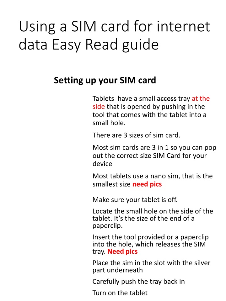 using a sim card for internet data easy read guide