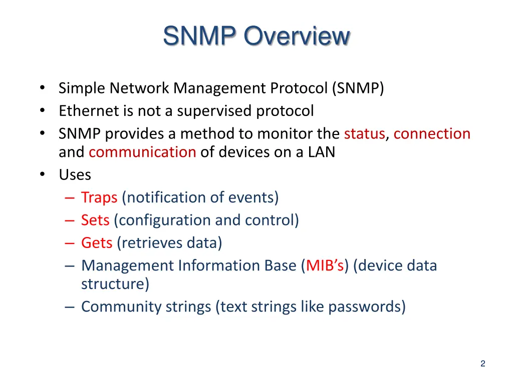 snmp overview