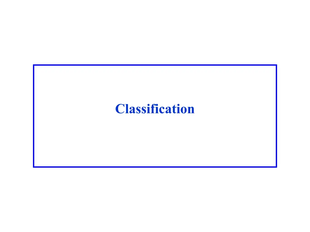 classification