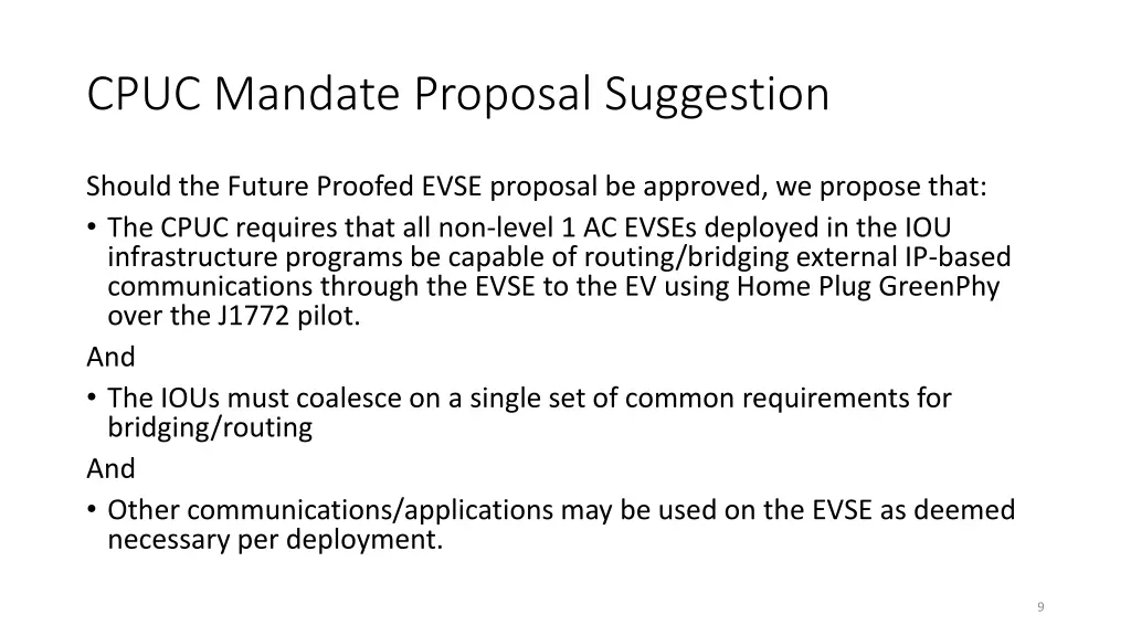 cpuc mandate proposal suggestion