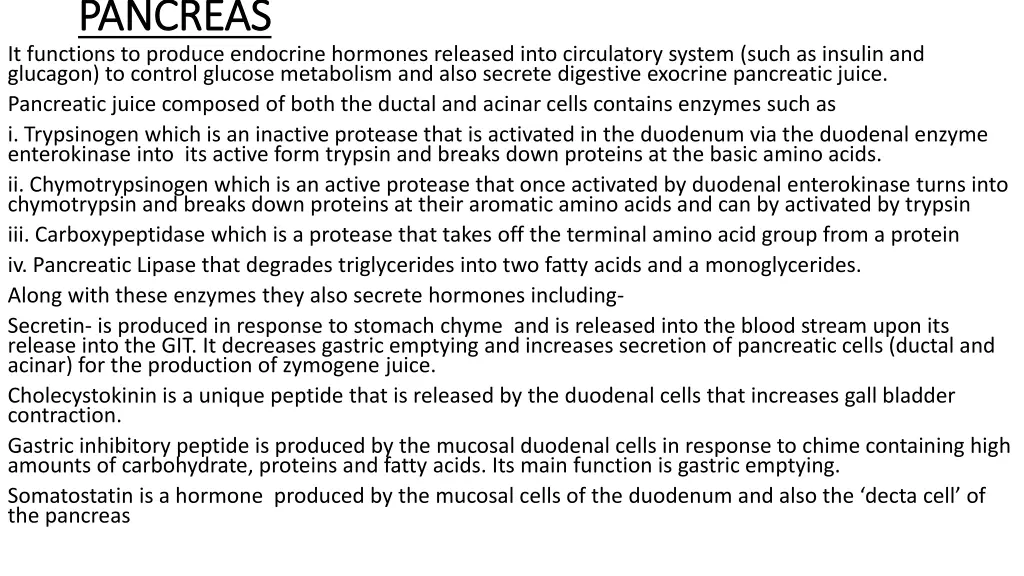 pancreas pancreas it functions to produce