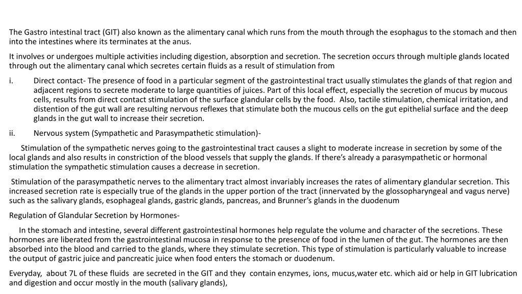 the gastro intestinal tract git also known