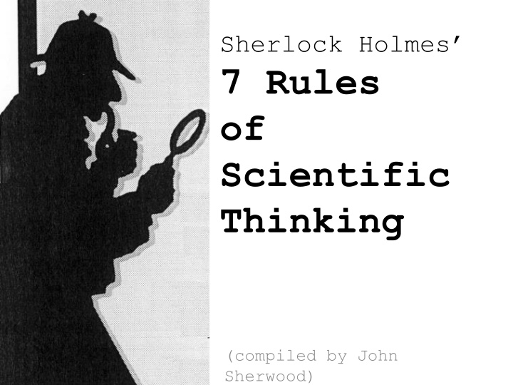 sherlock holmes 7 rules of scientific thinking