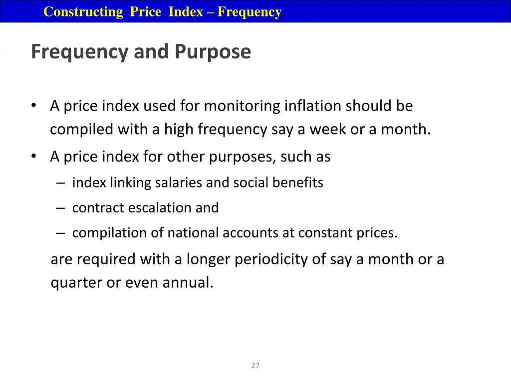 constructing price index frequency 1