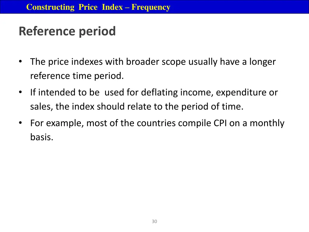 constructing price index frequency 4