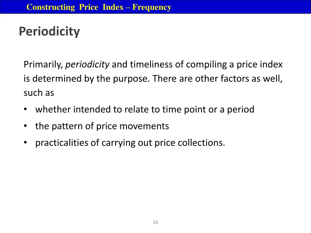 constructing price index frequency