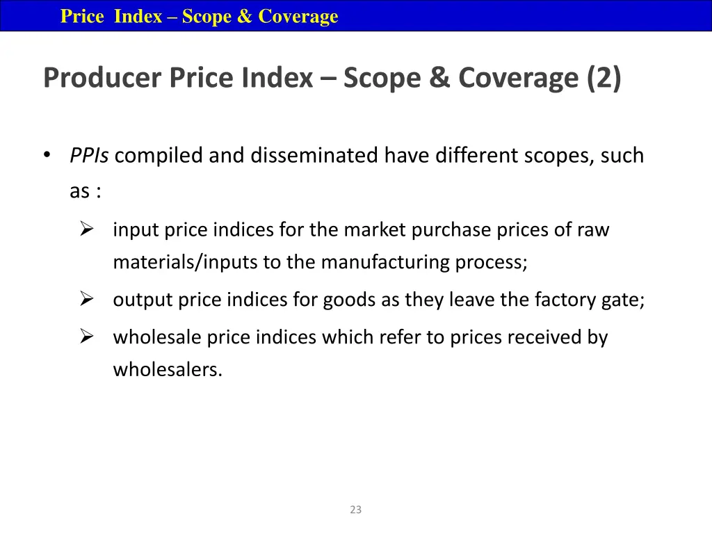 price index scope coverage 14