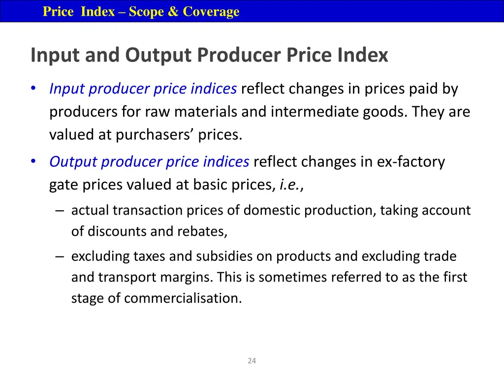 price index scope coverage 15