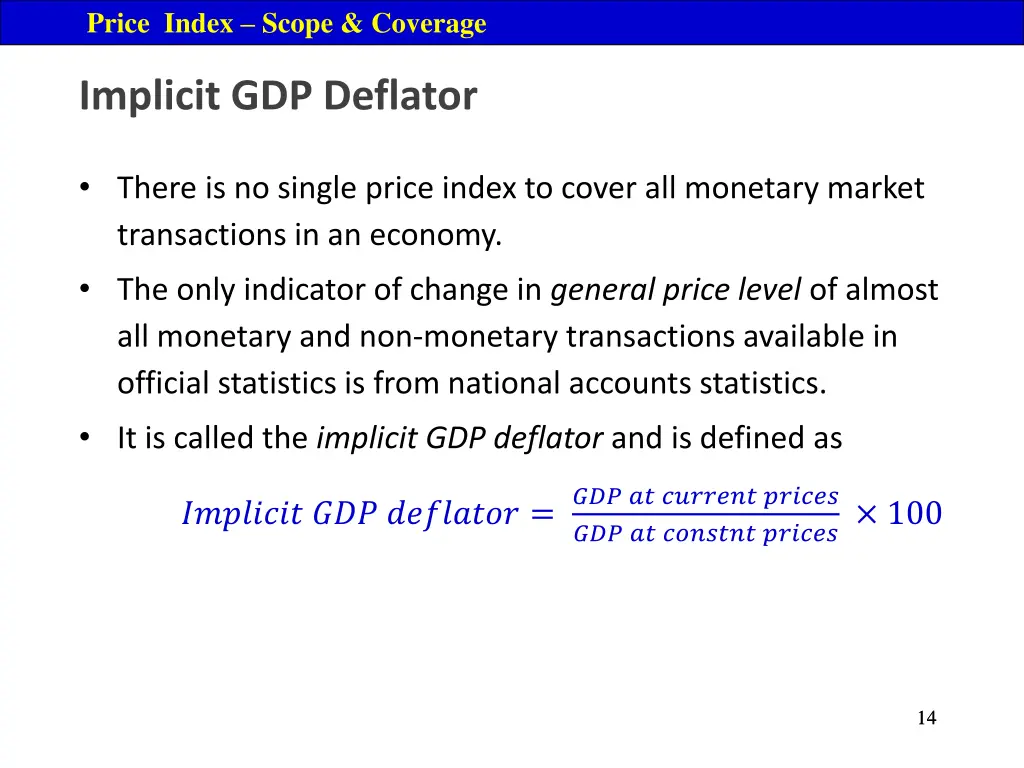 price index scope coverage 6