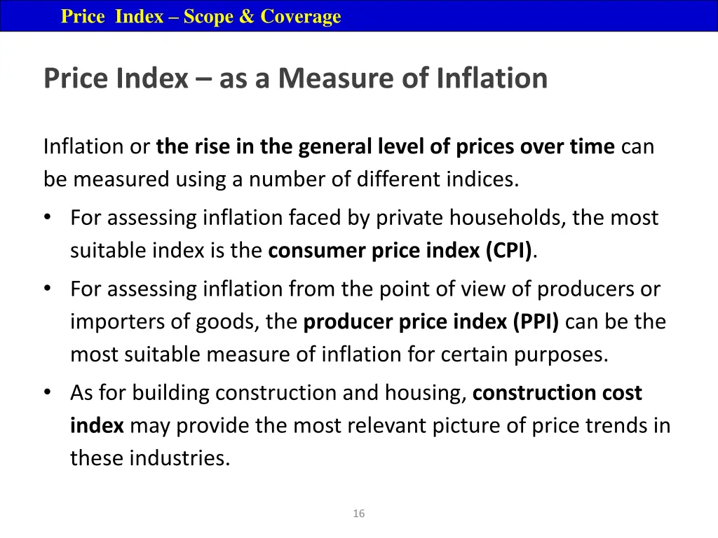 price index scope coverage 8