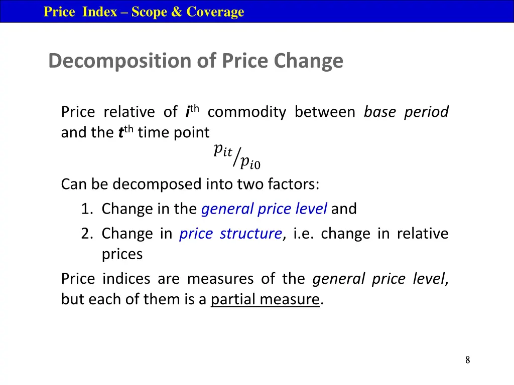 price index scope coverage