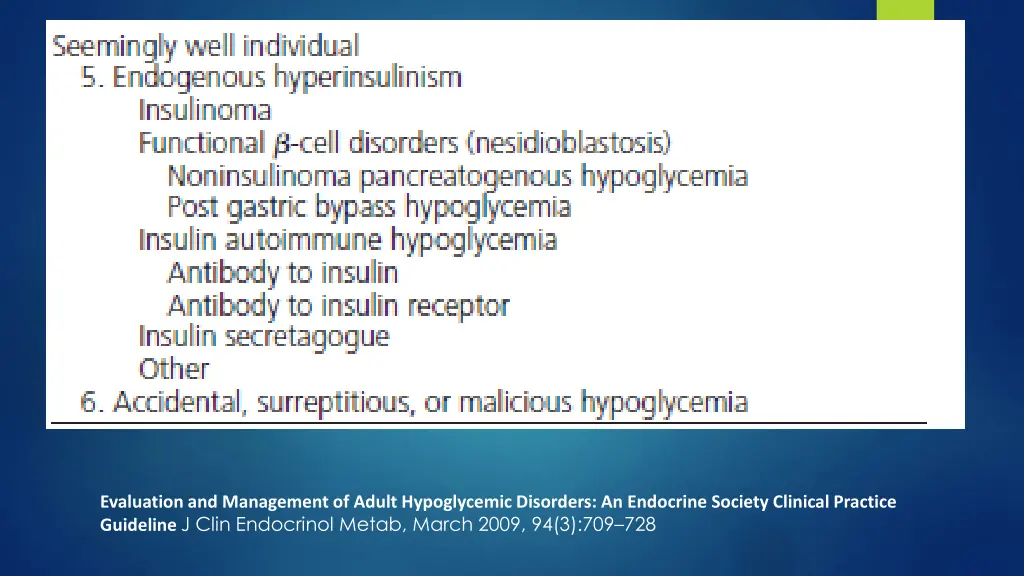 evaluation and management of adult hypoglycemic