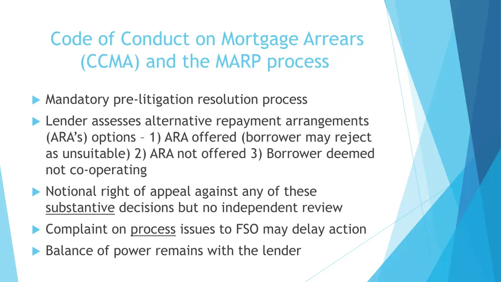 code of conduct on mortgage arrears ccma