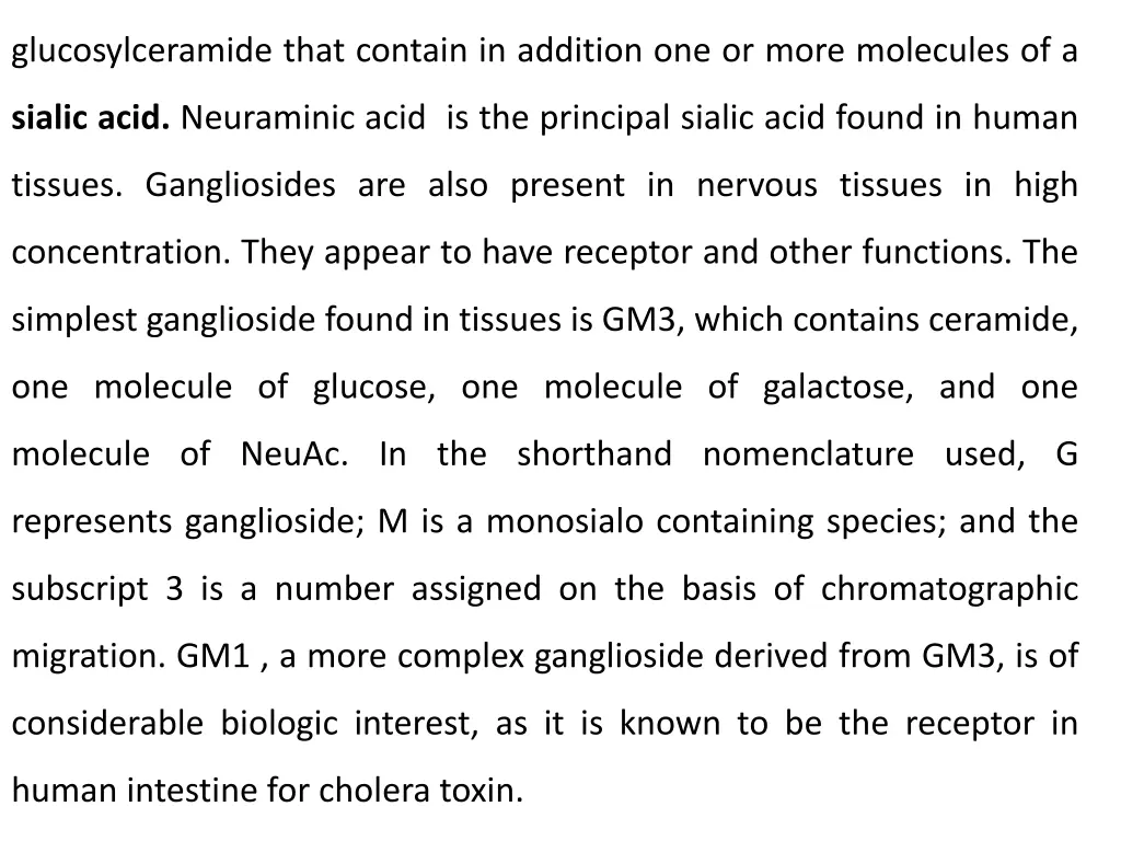 glucosylceramide that contain in addition