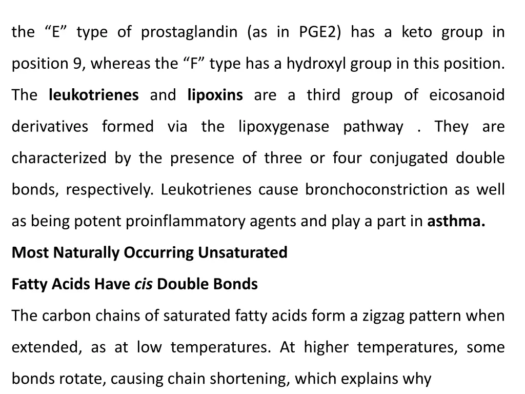 the e type of prostaglandin as in pge2 has a keto