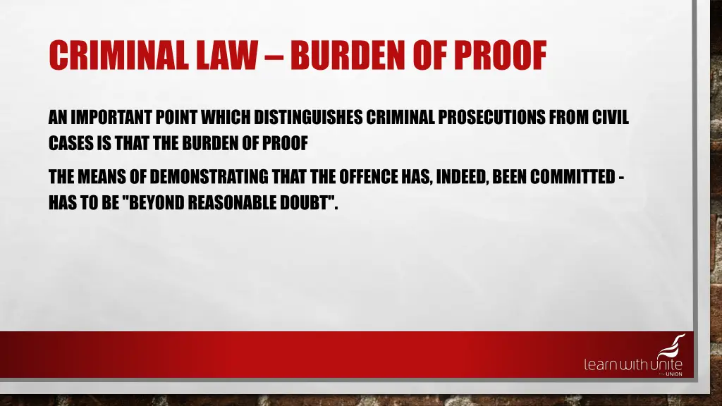 criminal law burden of proof