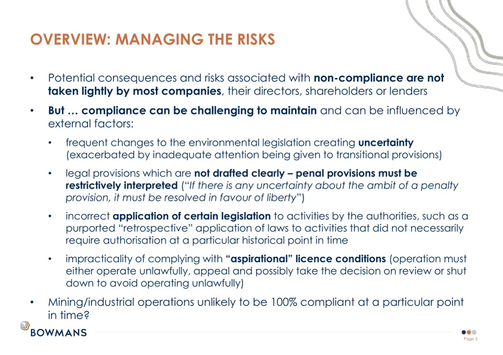 overview managing the risks 1