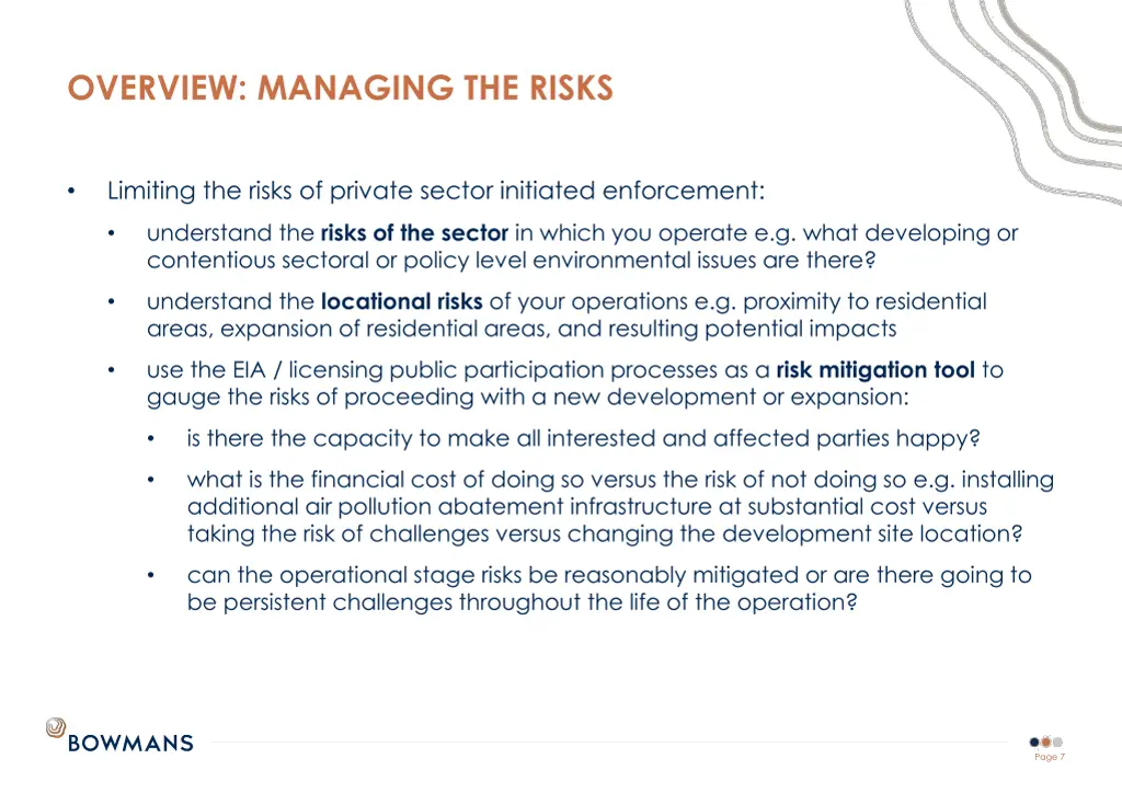 overview managing the risks 3