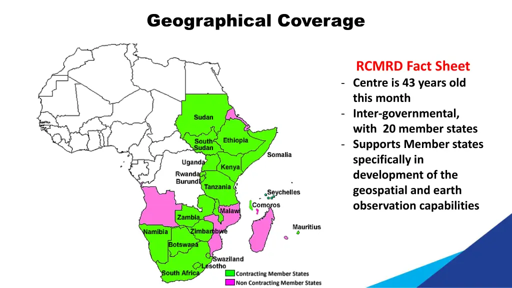 geographical coverage