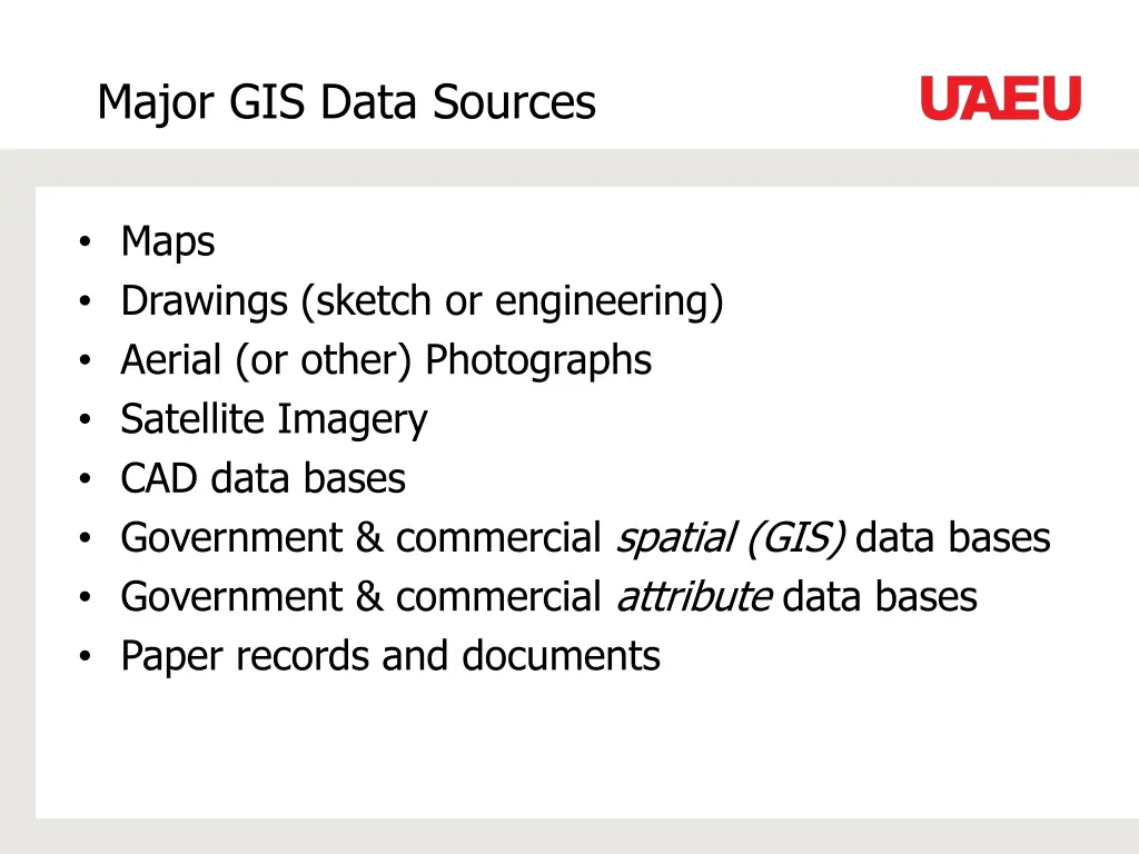 major gis data sources