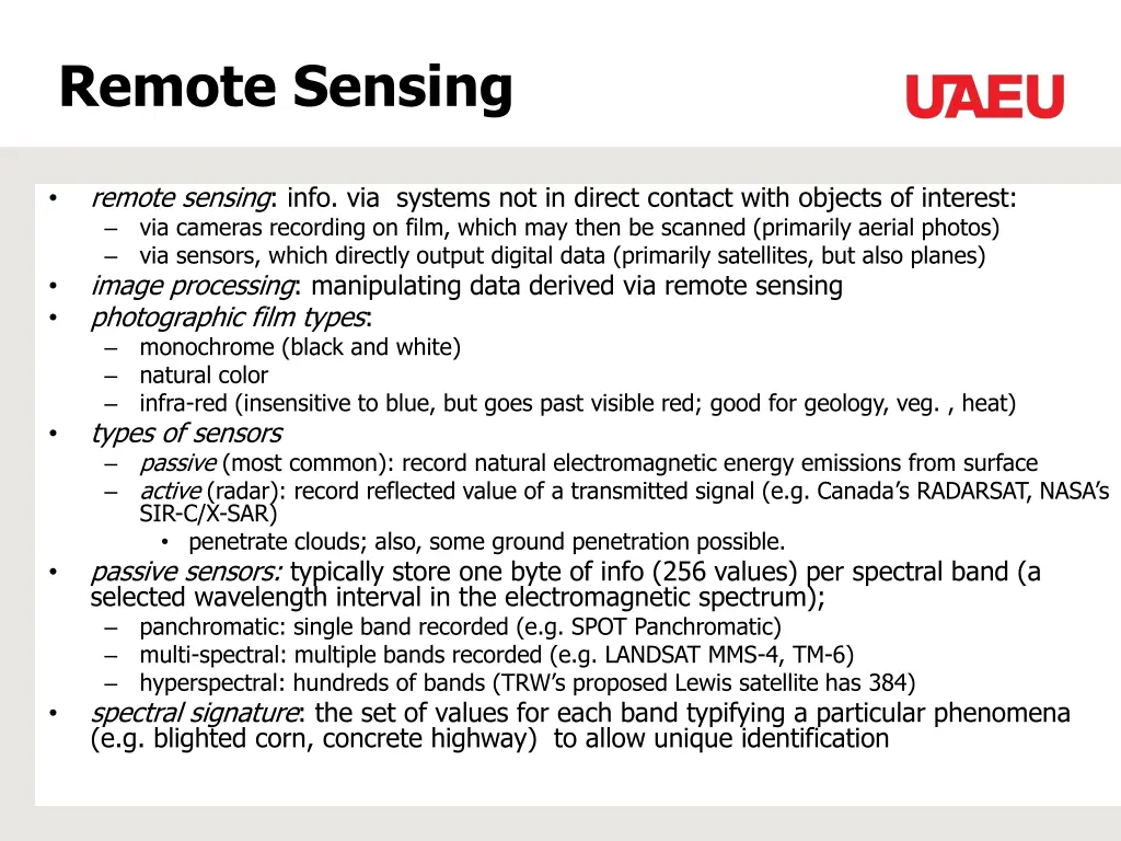 remote sensing