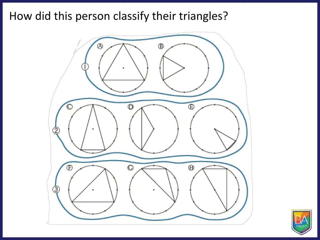 how did this person classify their triangles