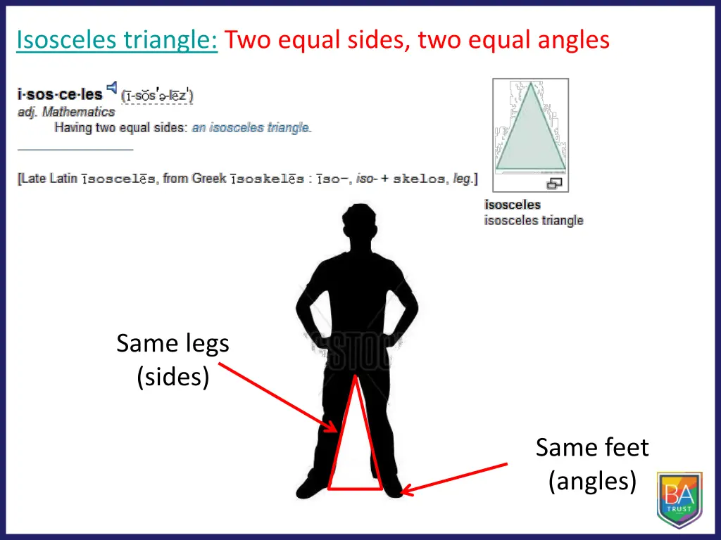 isosceles triangle two equal sides two equal