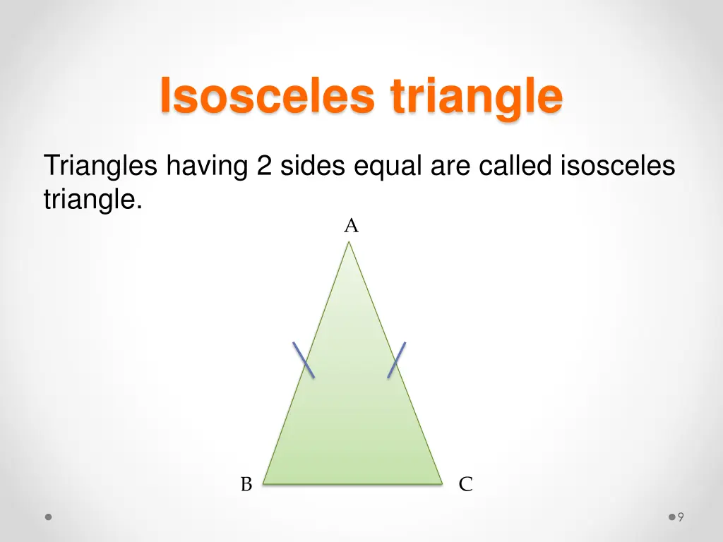 isosceles triangle