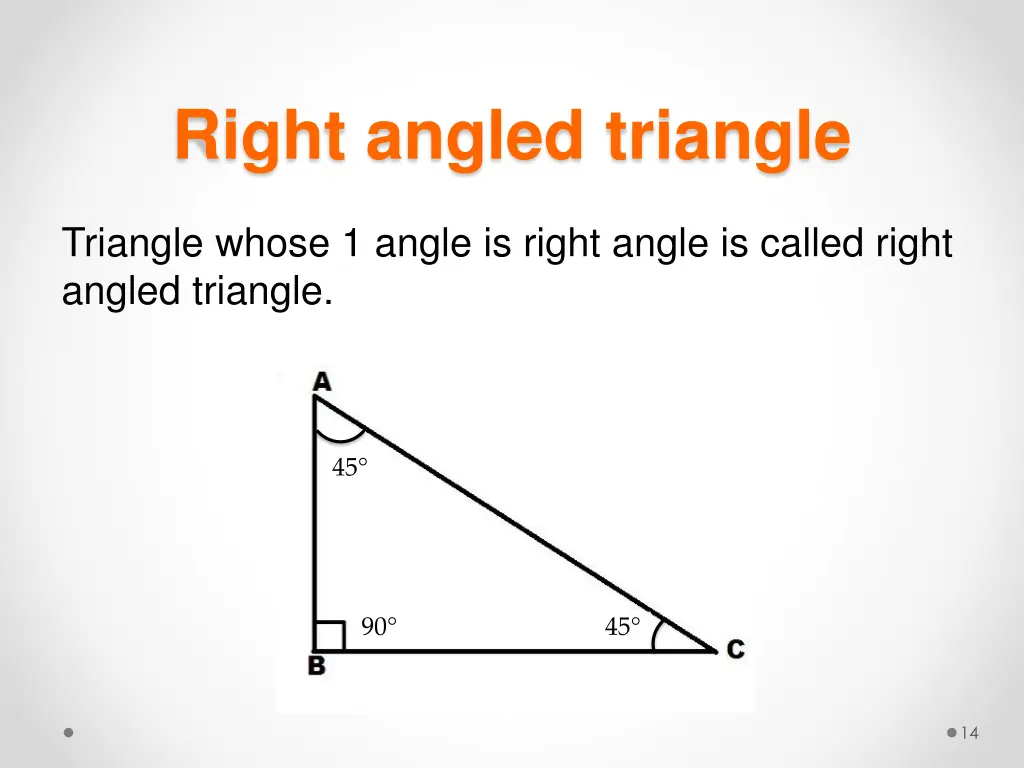 right angled triangle