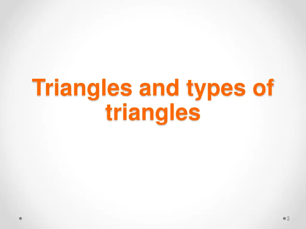 triangles and types of triangles