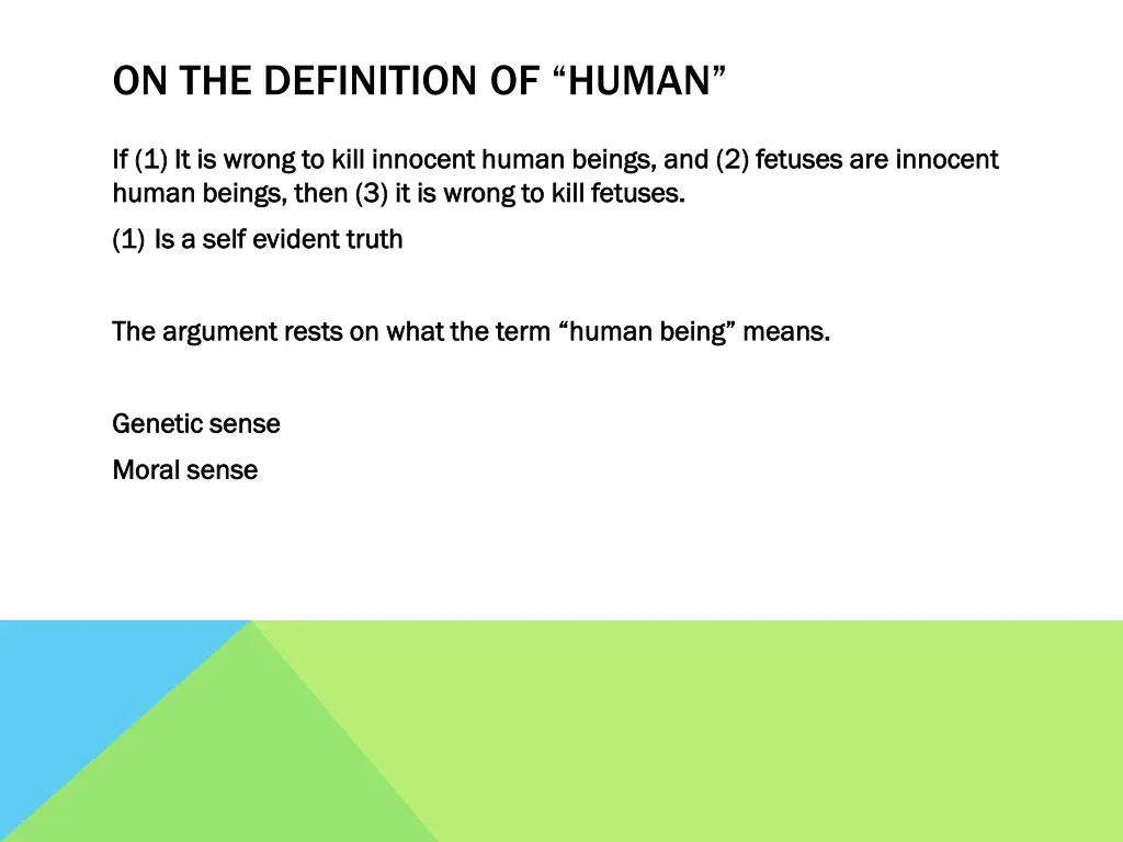 on the definition of human