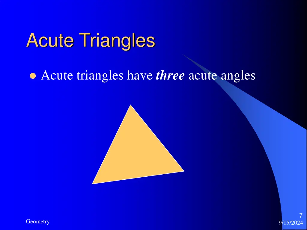 acute triangles