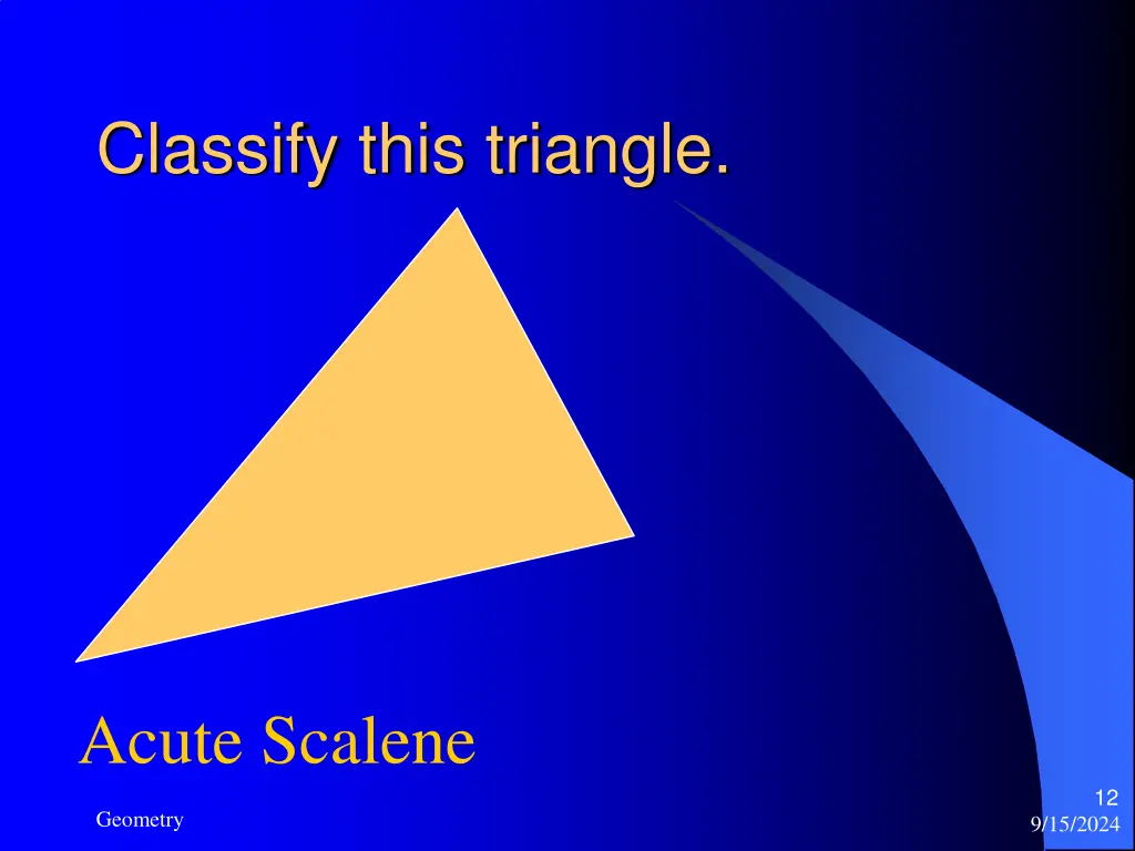 classify this triangle 2