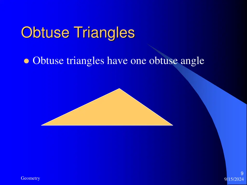 obtuse triangles