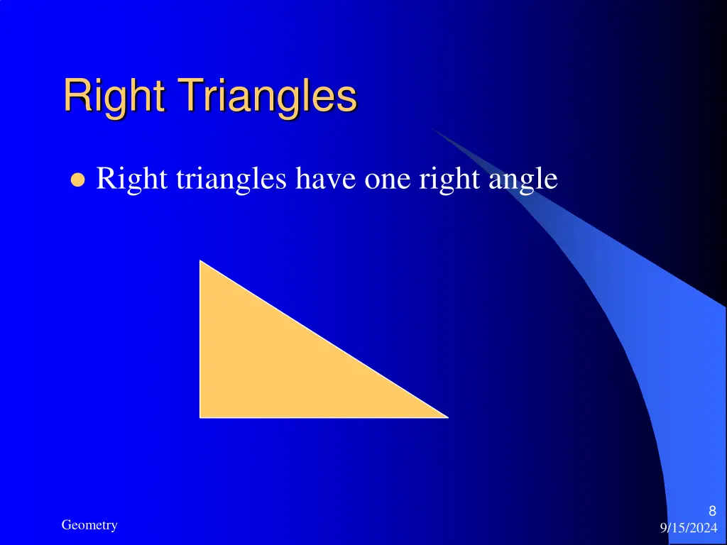 right triangles