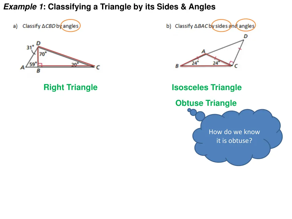 example 1 classifying a triangle by its sides